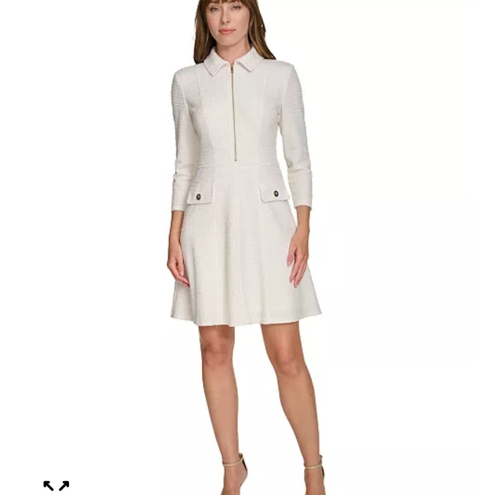 Tommy Hilfiger White Long Sleeve Dress
